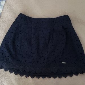 Navy floral girls skirt